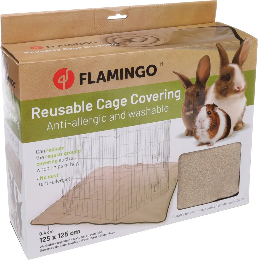 Flamingo Deken Riley Taupe Hamster Bodembedekking 125x125cm