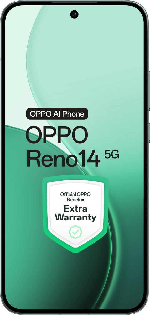 OPPO Reno14 5G 12+256GB Luminous Green - Extra Garantie