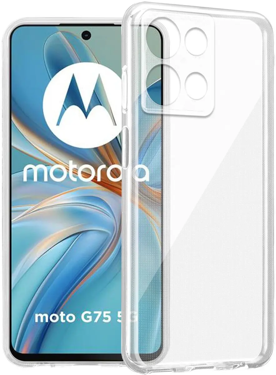 Cadorabo Hoesje geschikt voor Motorola Moto G75 in VOLLEDIG TRANSPARANT Niet-ver