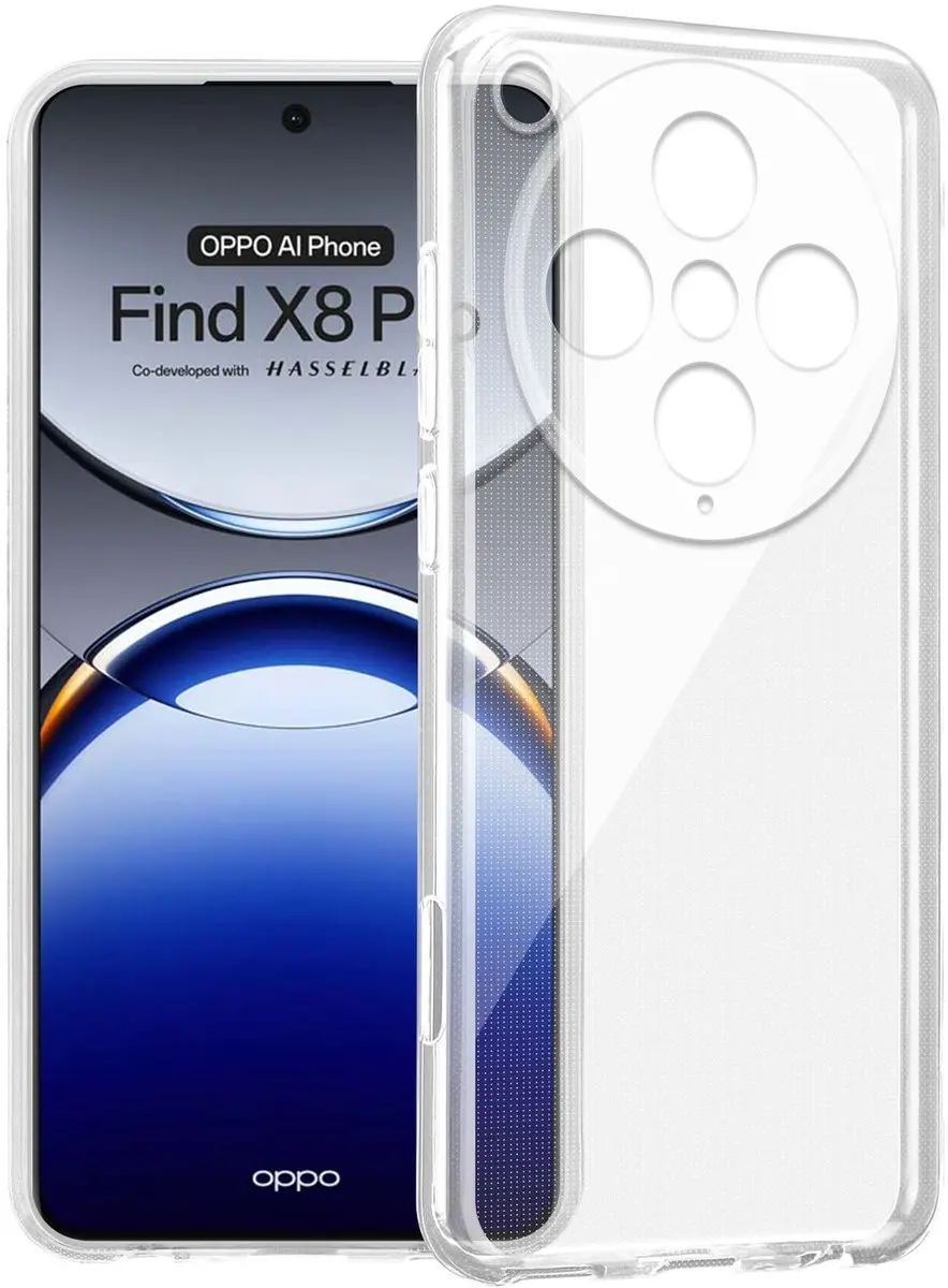 Cadorabo Hoesje geschikt voor OPPO Find X8 Pro 5G in VOLLEDIG TRANSPARANT Niet-v