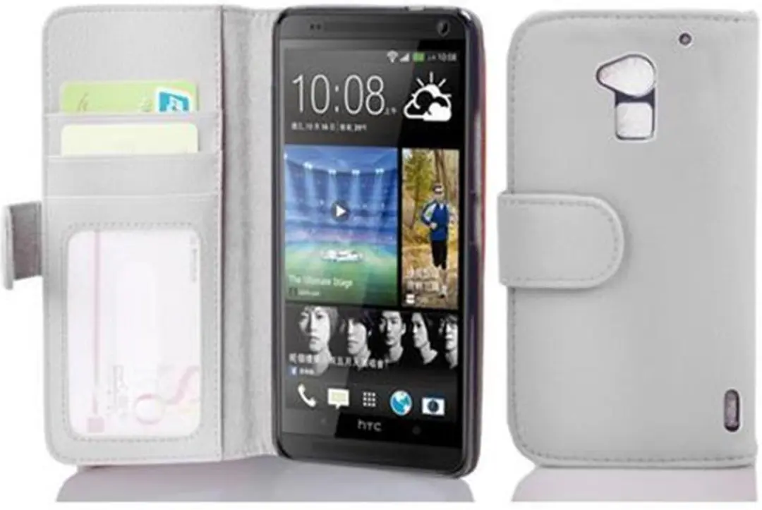 Cadorabo Hoesje geschikt voor HTC ONE MAX T6 in MAGNESIUM WIT