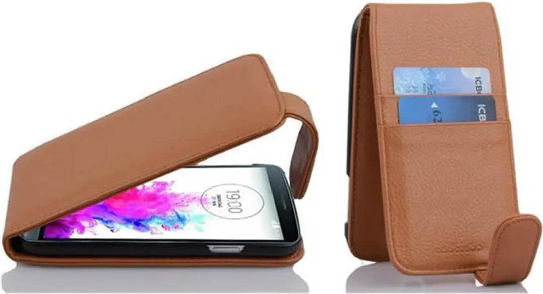 Cadorabo Hoesje geschikt voor LG G3 in COGNAC BRUIN