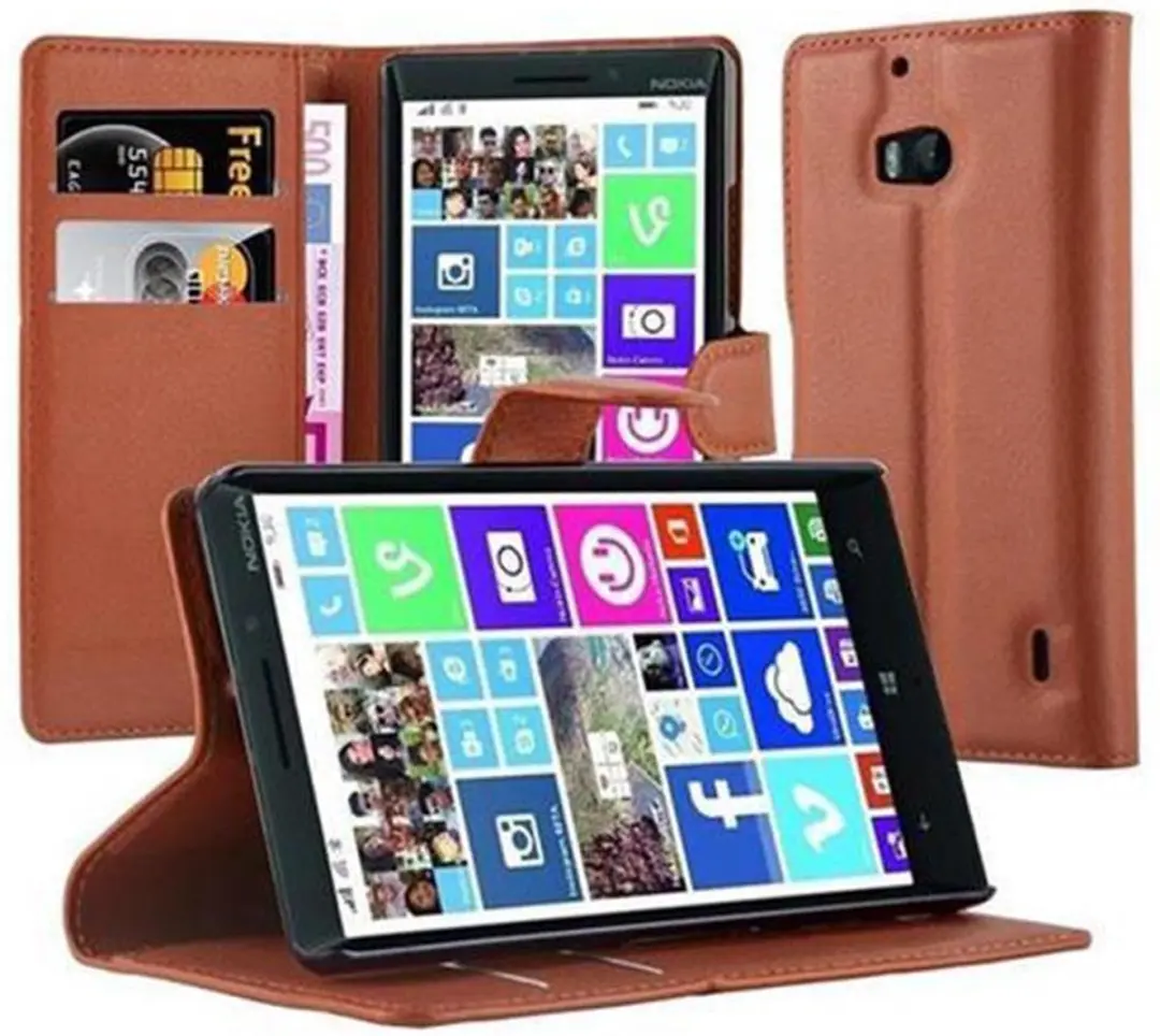 Cadorabo Hoesje geschikt voor Nokia Lumia 929 / 930 in CHOCOLADE BRUIN