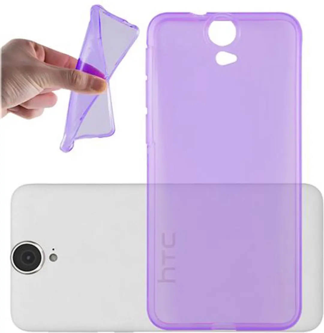 Cadorabo Hoesje geschikt voor HTC ONE E9 in TRANSPARANT PAARS - Beschermhoes gemaakt van flexibel TPU Silicone Case Cover