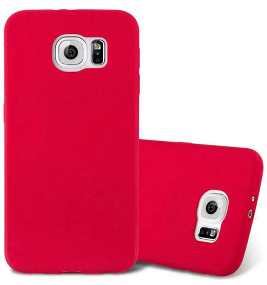 Cadorabo Hoesje geschikt voor Samsung Galaxy S6 in FROST ROOD