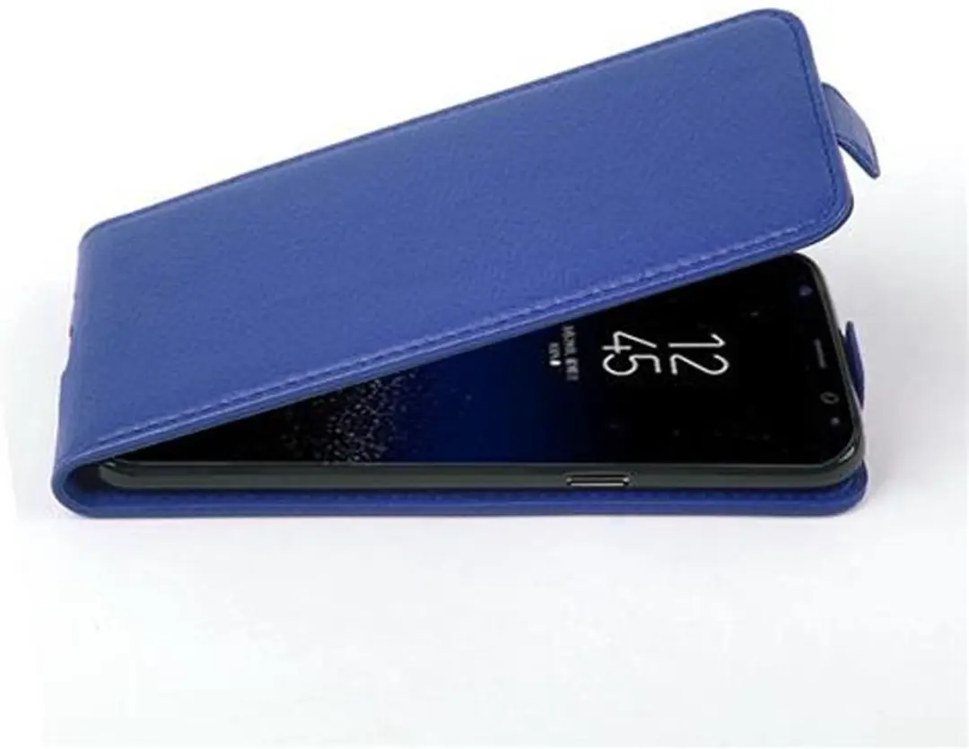 Cadorabo Hoesje geschikt voor Samsung Galaxy S8 in KONINGSBLAUW - Beschermhoes in flip-design Case Cover van getextureerd imitatieleer