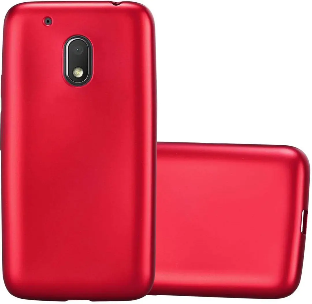 Cadorabo Hoesje geschikt voor Motorola MOTO G4 PLAY in METALLIC ROOD