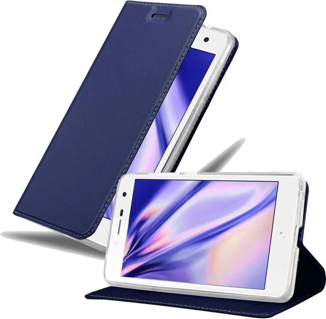Cadorabo Hoesje geschikt voor ZTE Blade L7 in CLASSY DONKER BLAUW