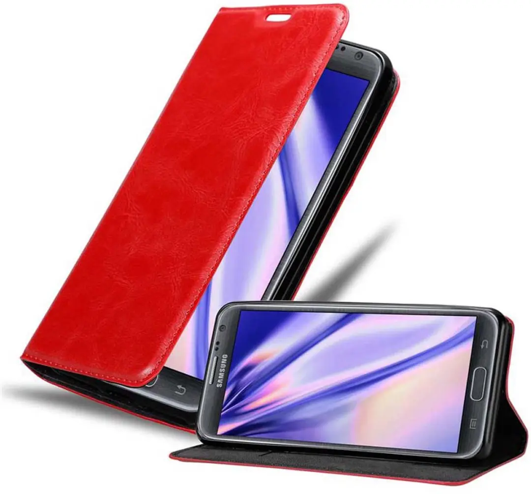 Cadorabo Hoesje geschikt voor Samsung Galaxy NOTE 2 in APPEL ROOD
