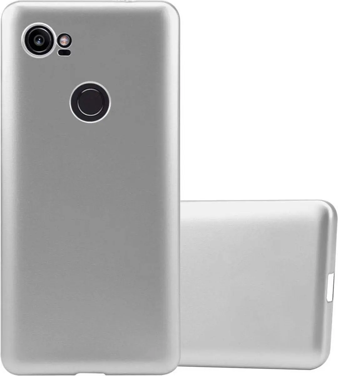 Cadorabo Hoesje geschikt voor Google PIXEL 2 XL in METALLIC ZILVER