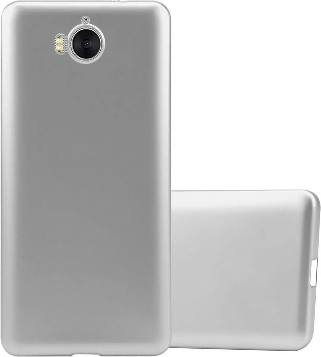 Cadorabo Hoesje geschikt voor Huawei Y5 2017 / Y6 2017 in METALLIC ZILVER