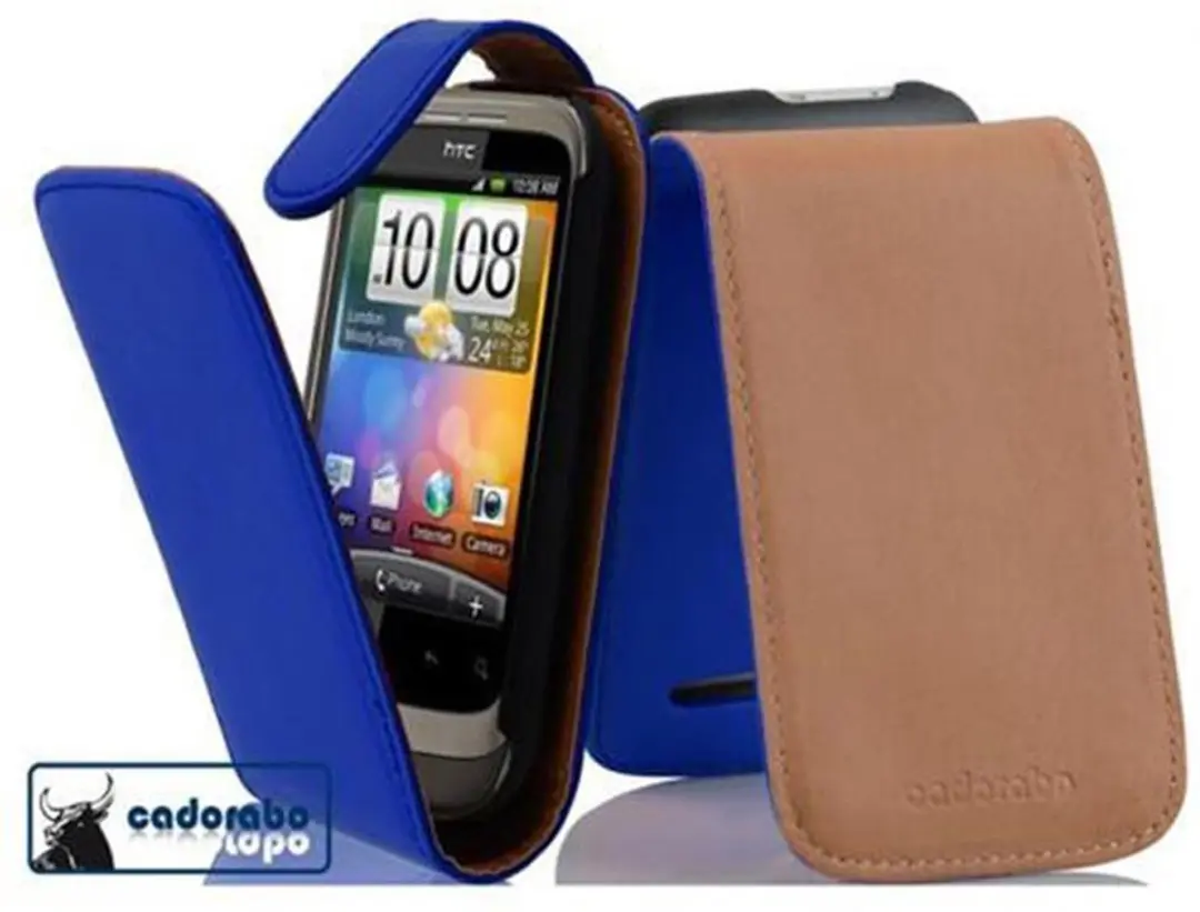 Cadorabo Hoesje geschikt voor HTC WILDFIRE in BRILJANT BLAUW