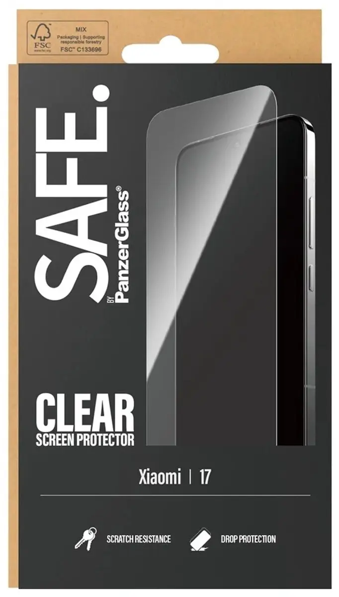 SAFE by PanzerGlass Ultra-Wide Fit Screenprotector Xiaomi 17 - afbeelding 4 van 4