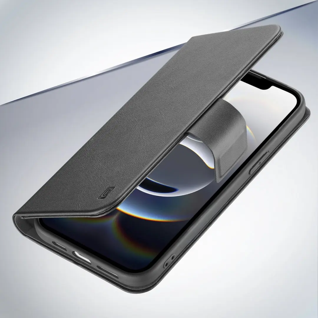 Cellularline Book Agenda 2 Hoesje iPhone 16e - Zwart - afbeelding 4 van 6