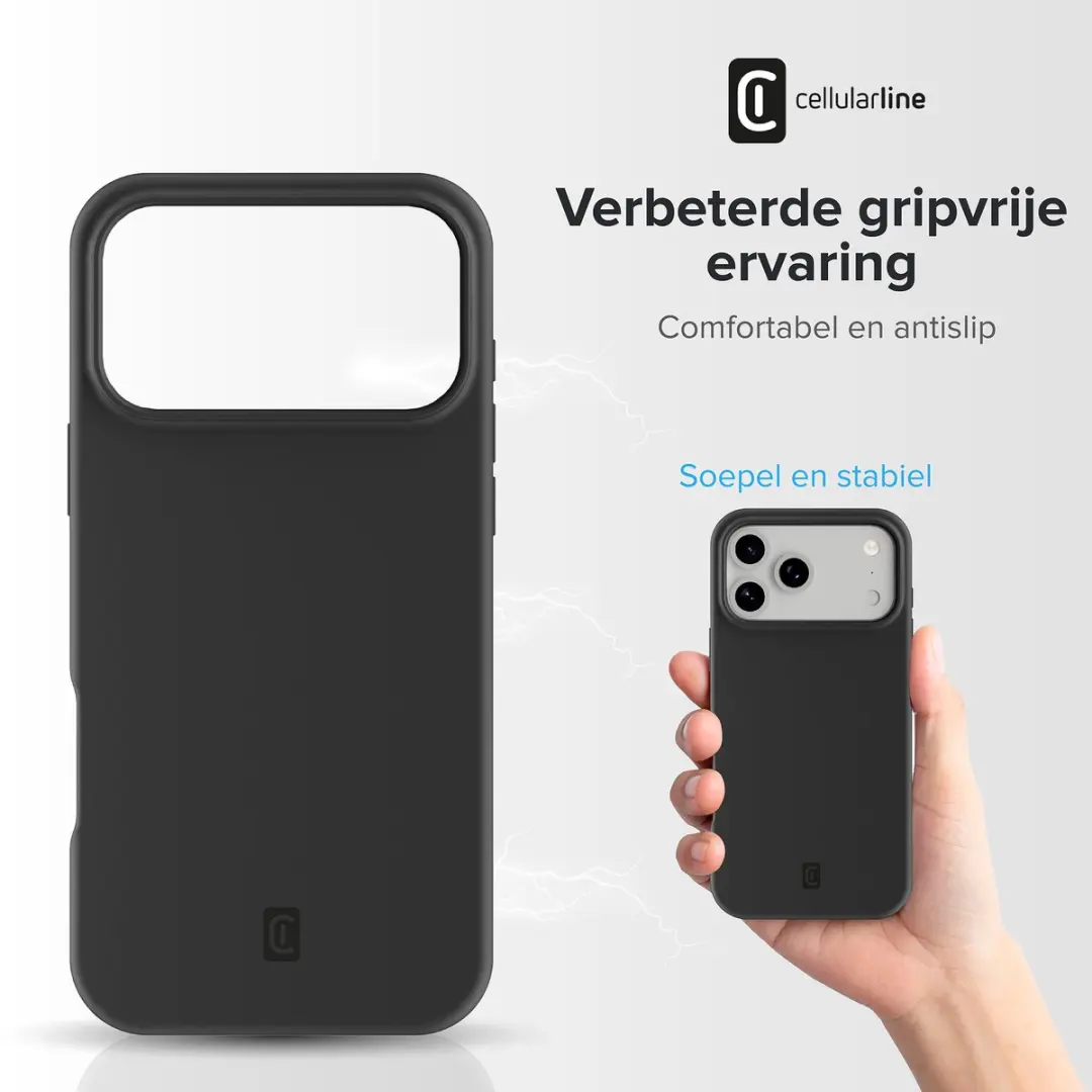 Cellularline Sensation Hoesje iPhone 17 Pro - Zwart - afbeelding 3 van 6