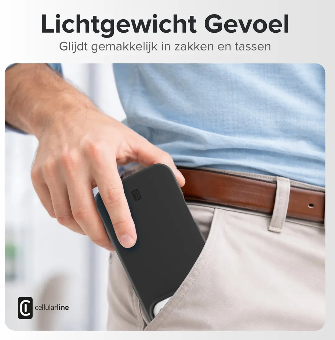 Cellularline Sensation Hoesje iPhone 17 Pro - Zwart - afbeelding 4 van 6