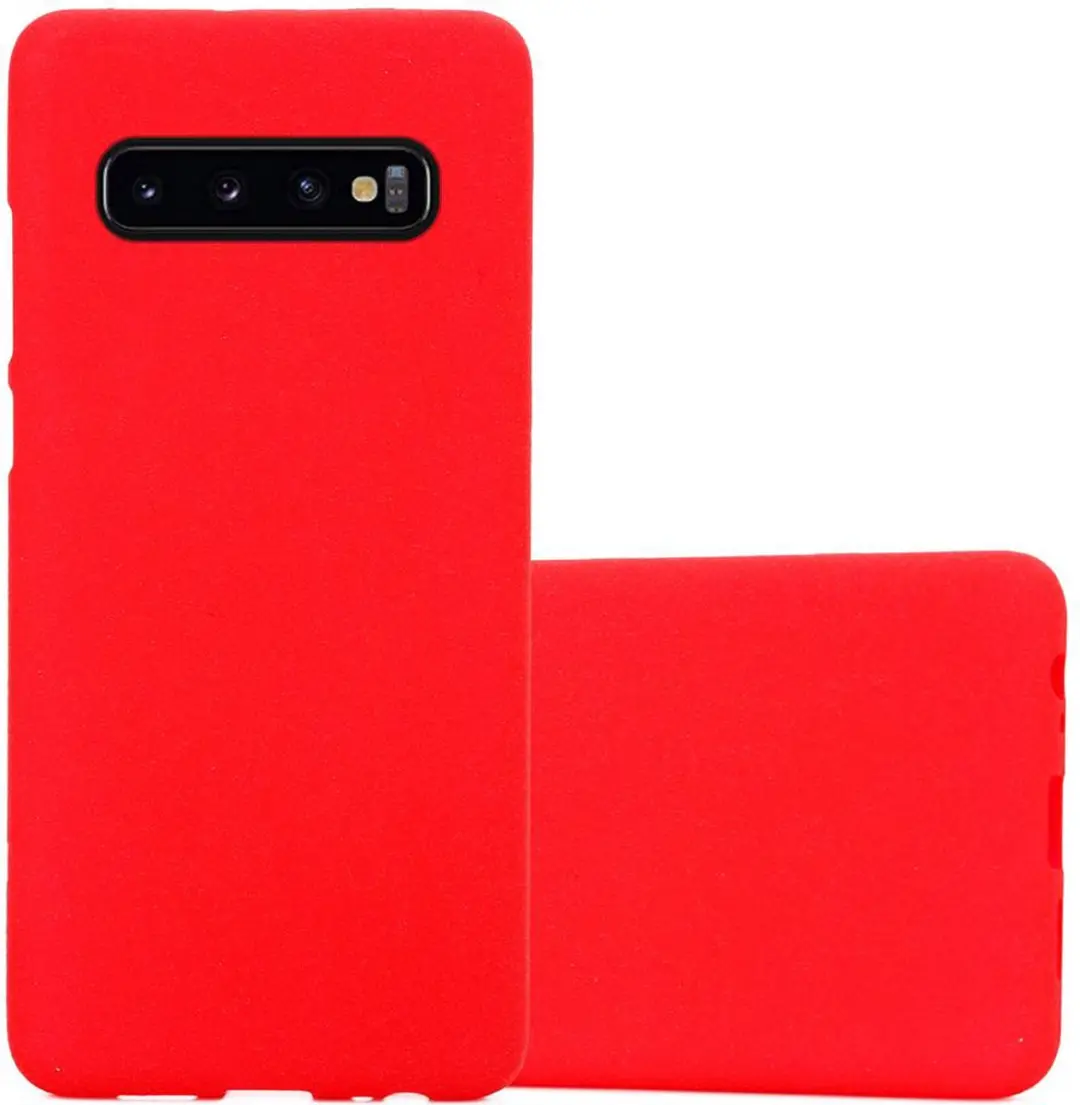Cadorabo Hoesje geschikt voor Samsung Galaxy S10 4G in FROST ROOD