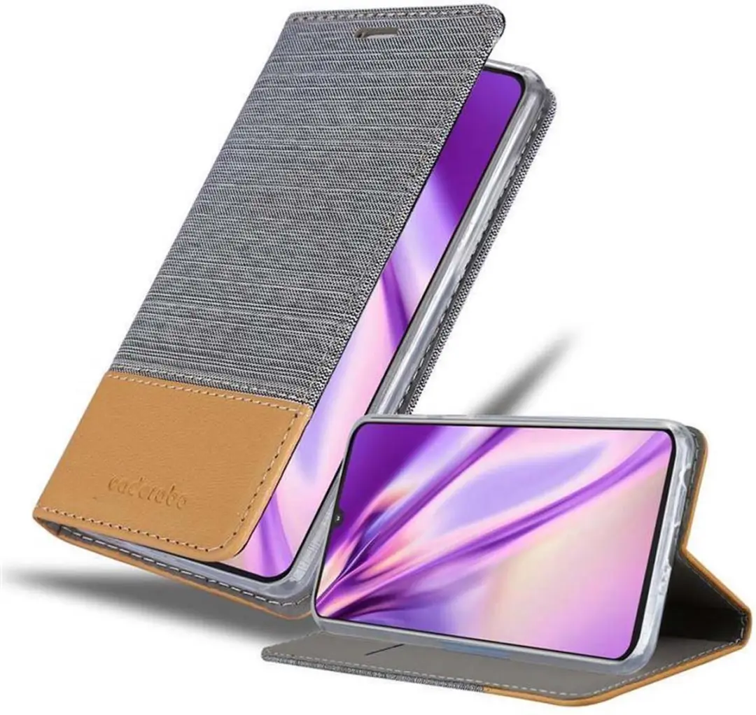 Cadorabo Hoesje geschikt voor Motorola MOTO Z4 in LICHTGRIJS BRUIN