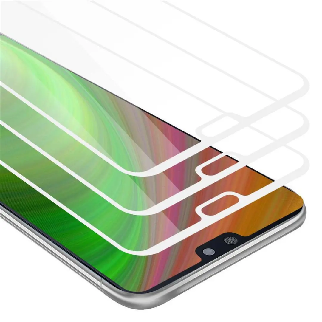 Cadorabo 3x Screenprotector geschikt voor Huawei P20 Volledig scherm pantserfoli