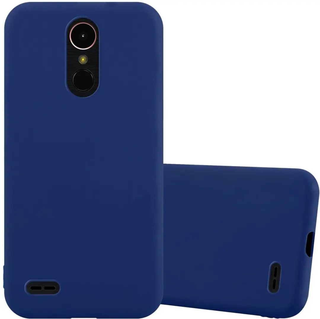Cadorabo Hoesje geschikt voor LG K10 2017 in CANDY DONKER BLAUW
