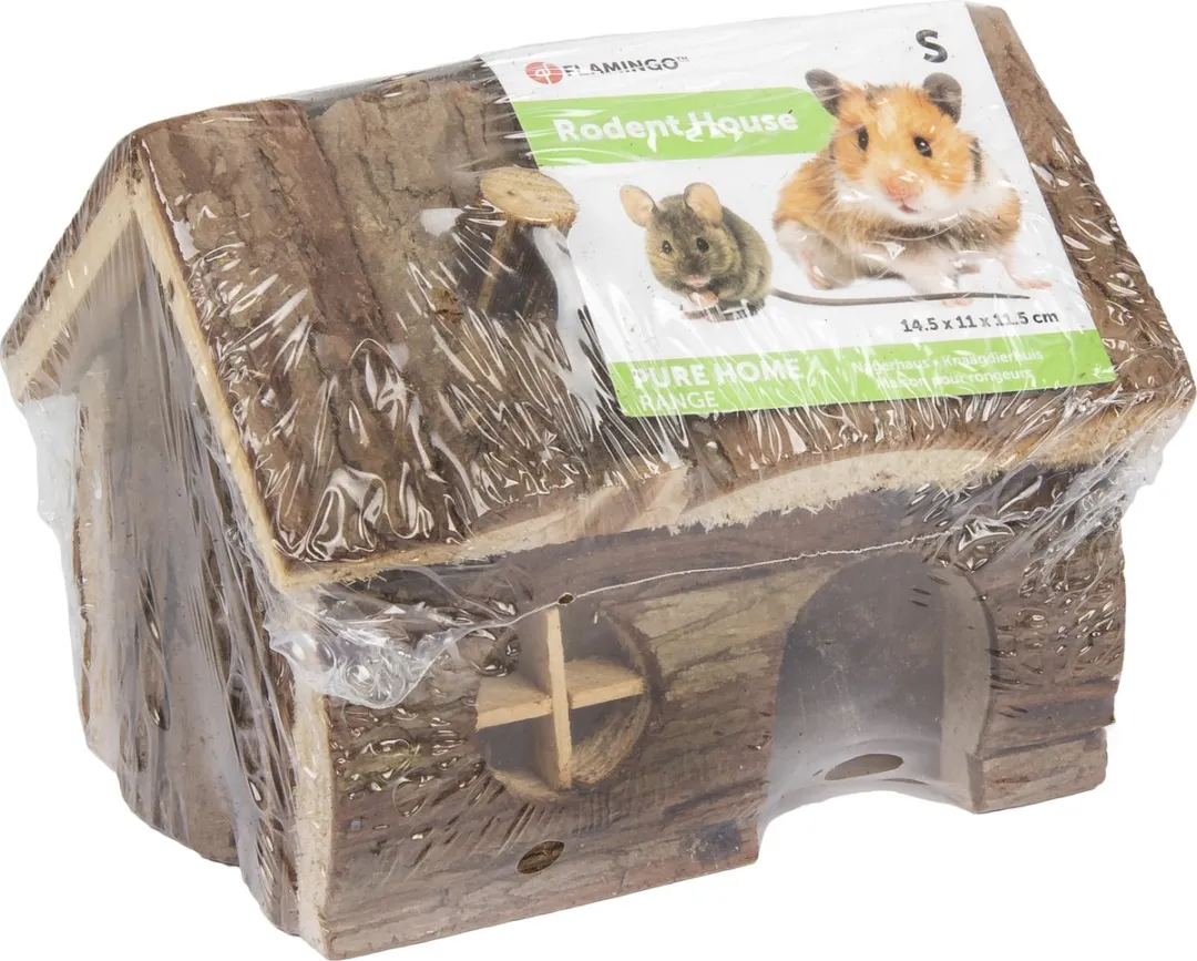 Flamingo Knaagdierhuis Grity Bruin - Dwerghamster/Muis - 14,5x11x11,5cm