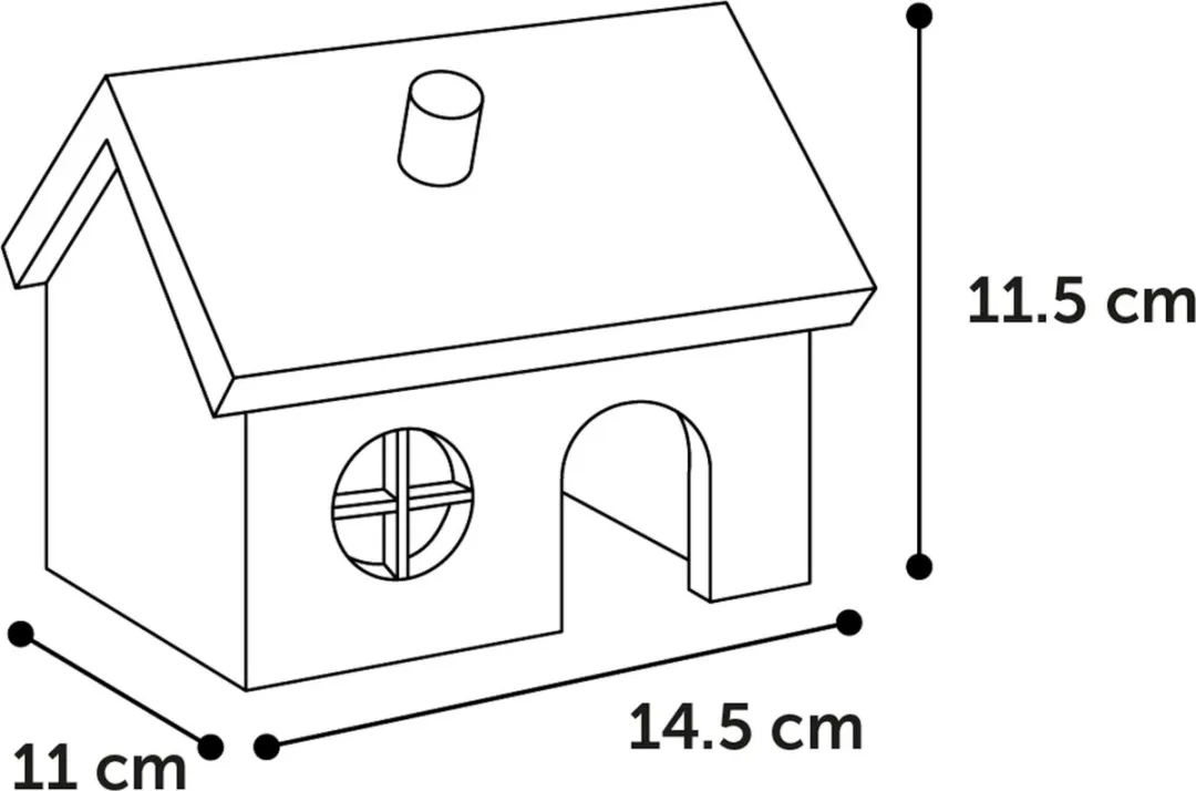 Flamingo Knaagdierhuis Grity Bruin - Dwerghamster/Muis - 14,5x11x11,5cm