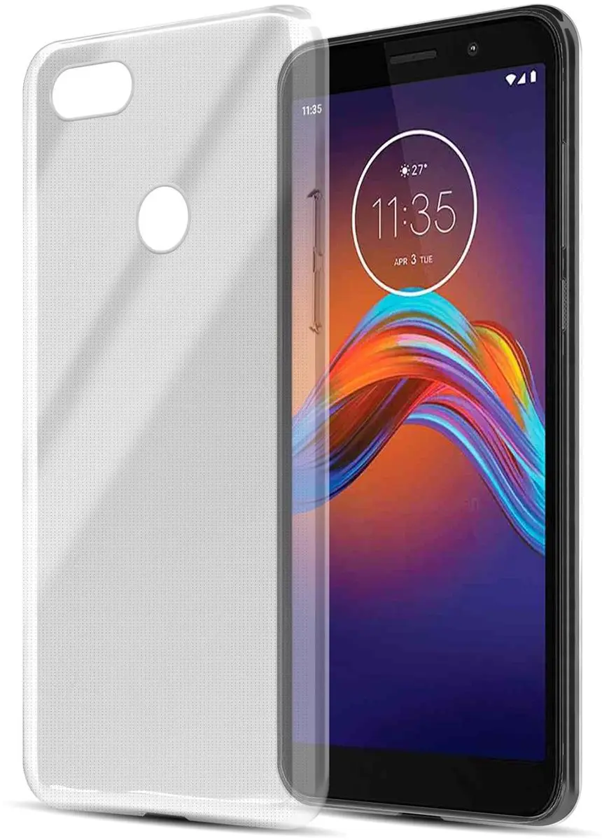 Cadorabo Hoesje geschikt voor Motorola MOTO E6 PLAY in VOLLEDIG TRANSPARANT