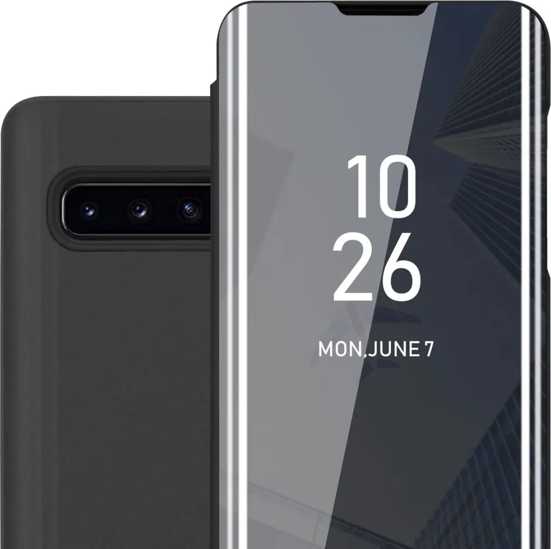 Cadorabo Hoesje geschikt voor Samsung Galaxy S10 4G in TOERMALIJN ZWART