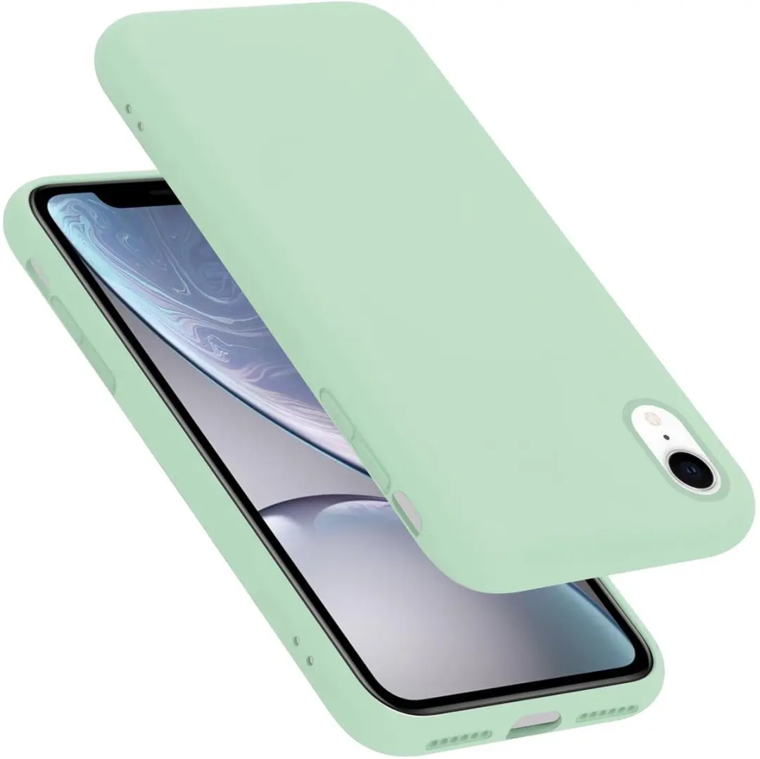 Cadorabo Hoesje geschikt voor Apple iPhone XR in LIQUID LICHT GROEN