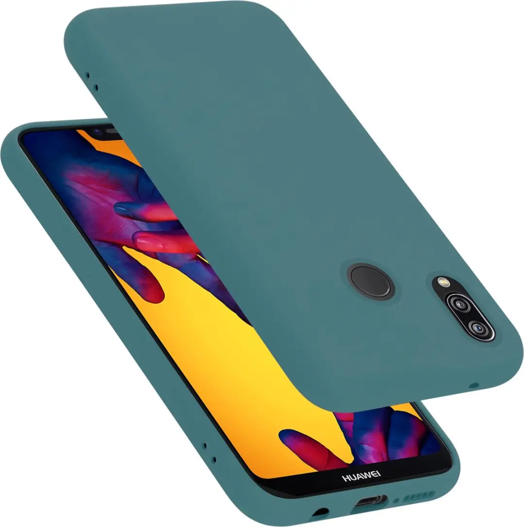 Cadorabo Hoesje geschikt voor Huawei P20 LITE 2018 / NOVA 3E in LIQUID GROEN