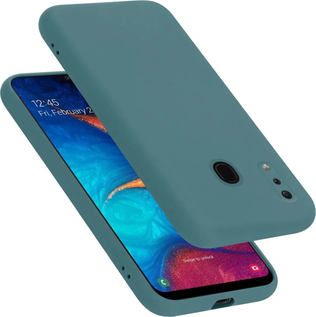 Cadorabo Hoesje geschikt voor Samsung Galaxy A20 / A30 / M10s in LIQUID GROEN