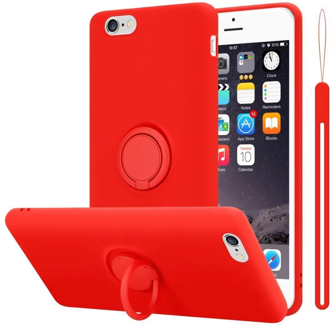 Cadorabo Hoesje geschikt voor Apple iPhone 6 PLUS / 6S PLUS in LIQUID ROOD