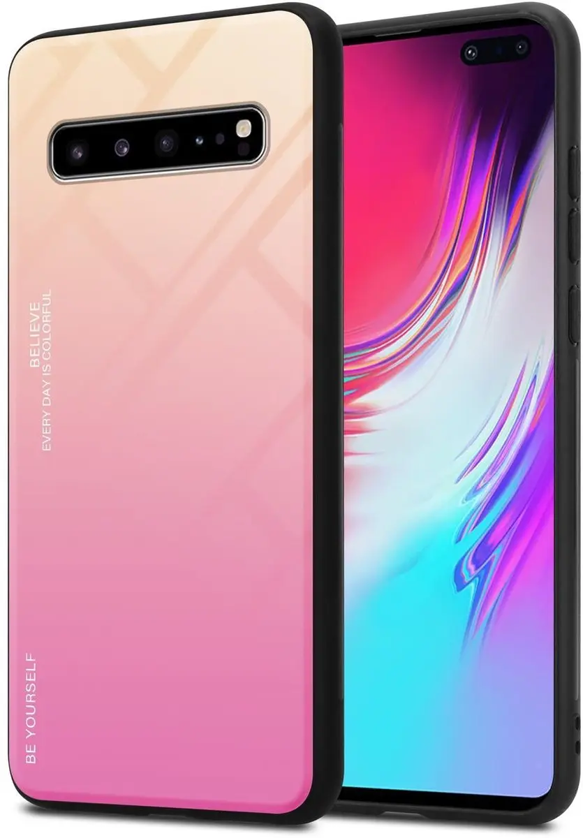 Cadorabo Hoesje geschikt voor Samsung Galaxy S10 5G in GEEL