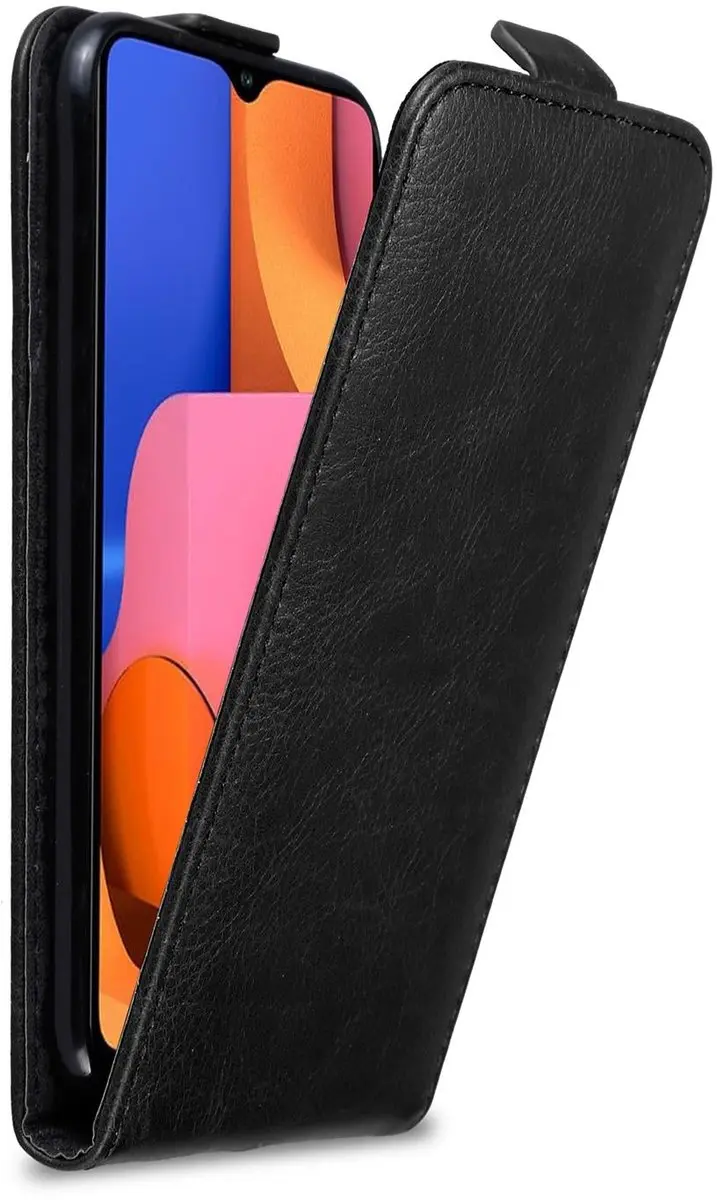 Cadorabo Hoesje geschikt voor Samsung Galaxy A20s in ZWARTE NACHT