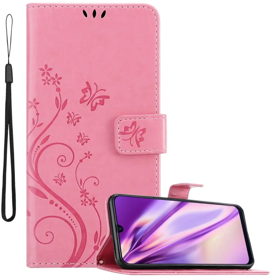 Cadorabo Hoesje geschikt voor Samsung Galaxy M31 in BLOEMEN ROZE