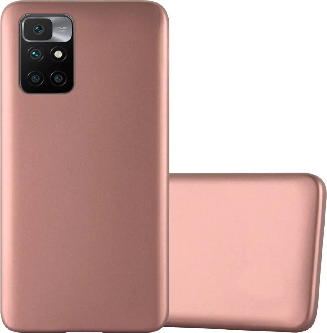 Cadorabo Hoesje geschikt voor Xiaomi RedMi 10 in METALLIC ROSE GOUD