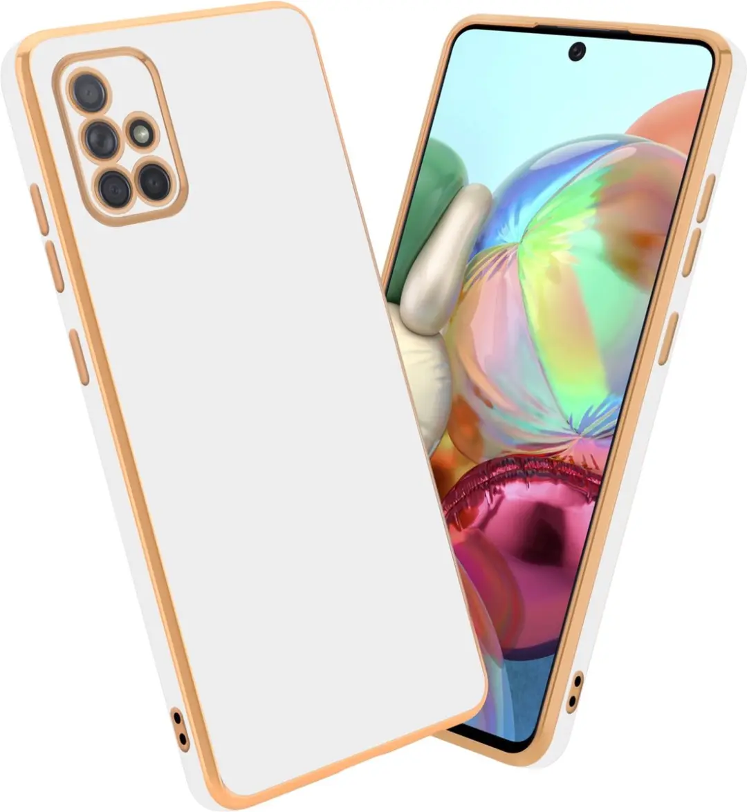 Cadorabo Hoesje geschikt voor Samsung Galaxy A71 4G in Glossy Wit
