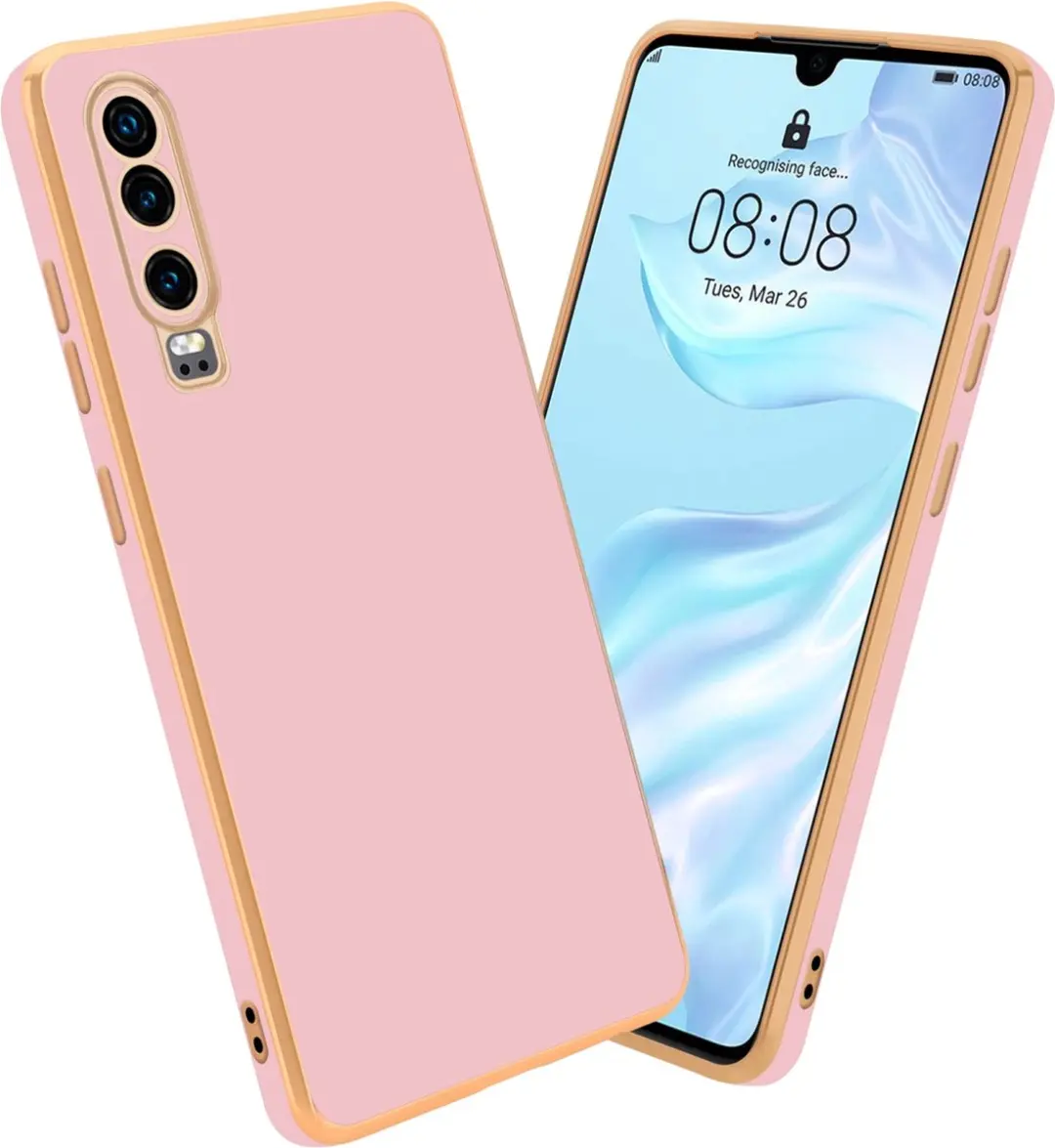 Cadorabo Hoesje geschikt voor Huawei P30 in Glossy Roze