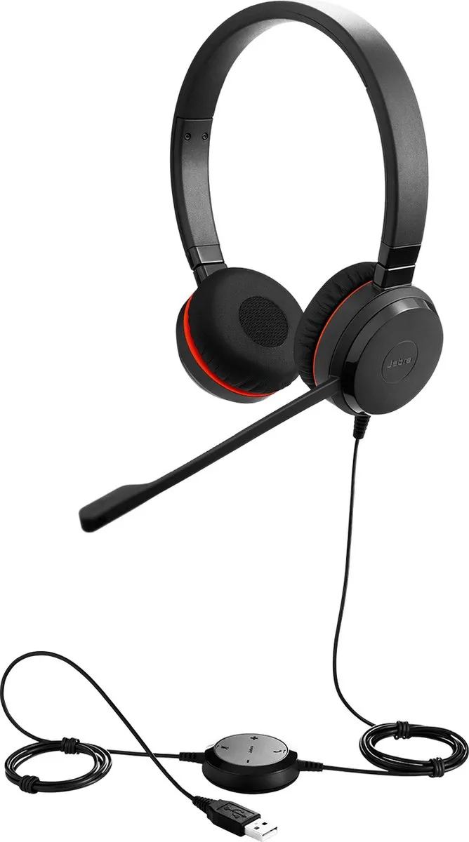 Jabra 4999-829-409 Headset - Zwart/Rood