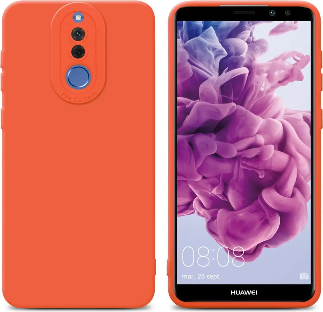 Cadorabo Hoesje geschikt voor Huawei MATE 10 LITE in FLUID ORANJE