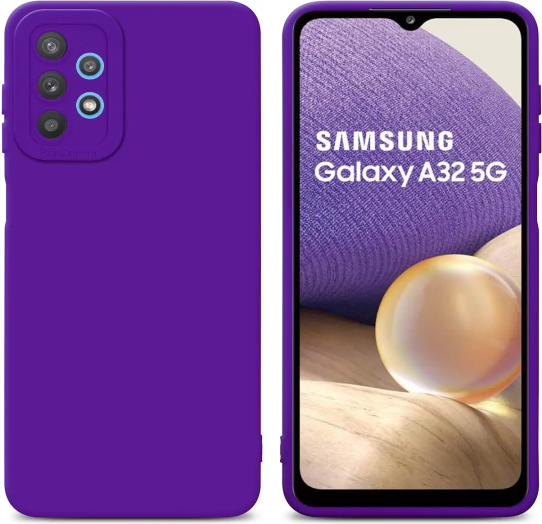 Cadorabo Hoesje geschikt voor Samsung Galaxy A32 5G in FLUID DONKER PAARS