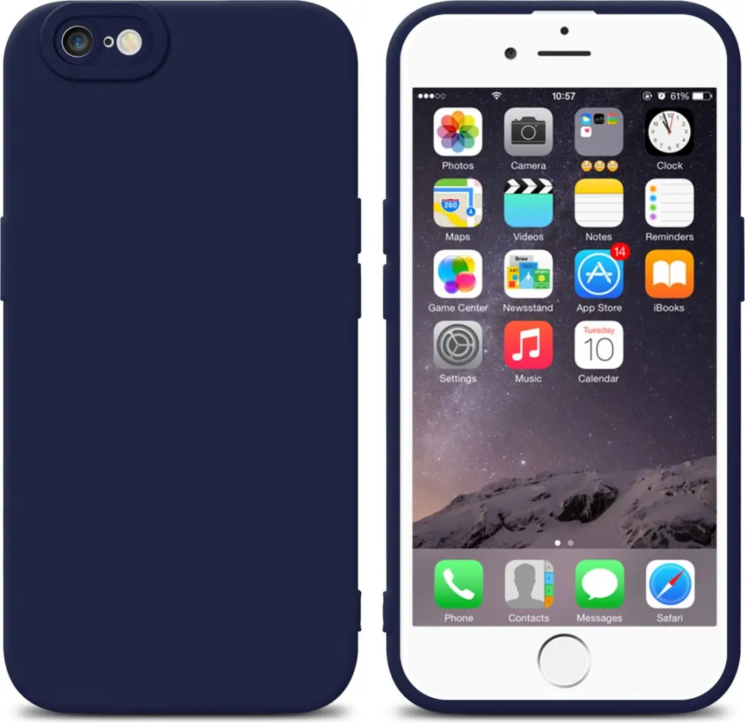 Cadorabo Hoesje geschikt voor Apple iPhone 6 PLUS / 6S PLUS in FLUID DONKER BLAU