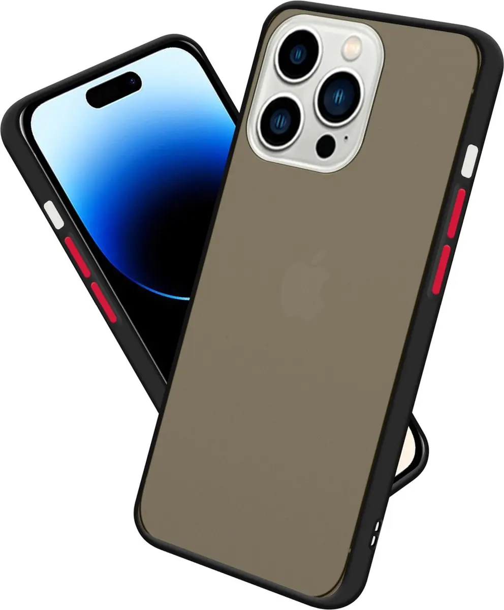 Cadorabo Hoesje geschikt voor Apple iPhone 14 PRO MAX in Mat Zwart