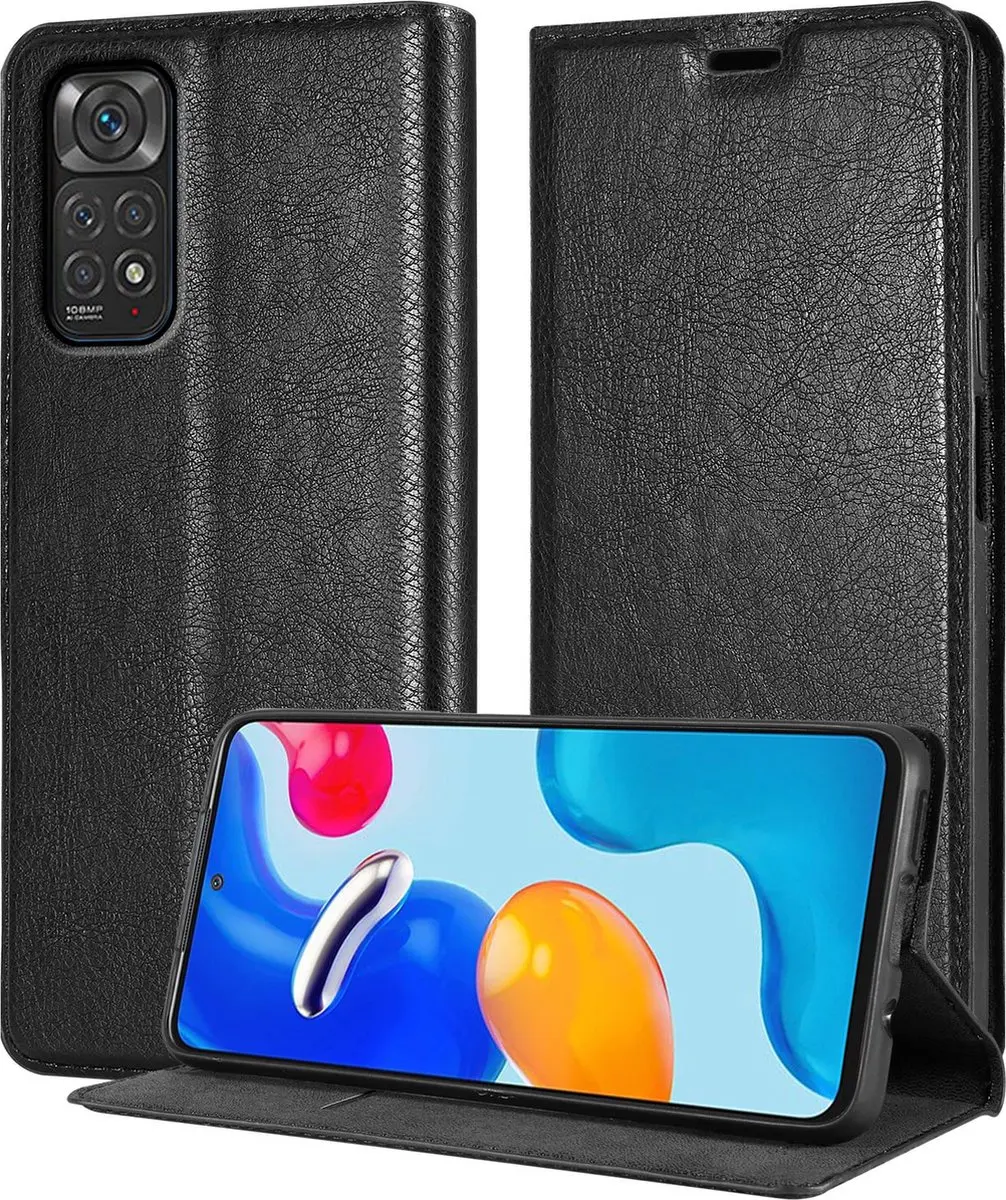 Cadorabo Hoesje geschikt voor Xiaomi RedMi NOTE 11 4G / 11S 4G in ZWARTE NACHT