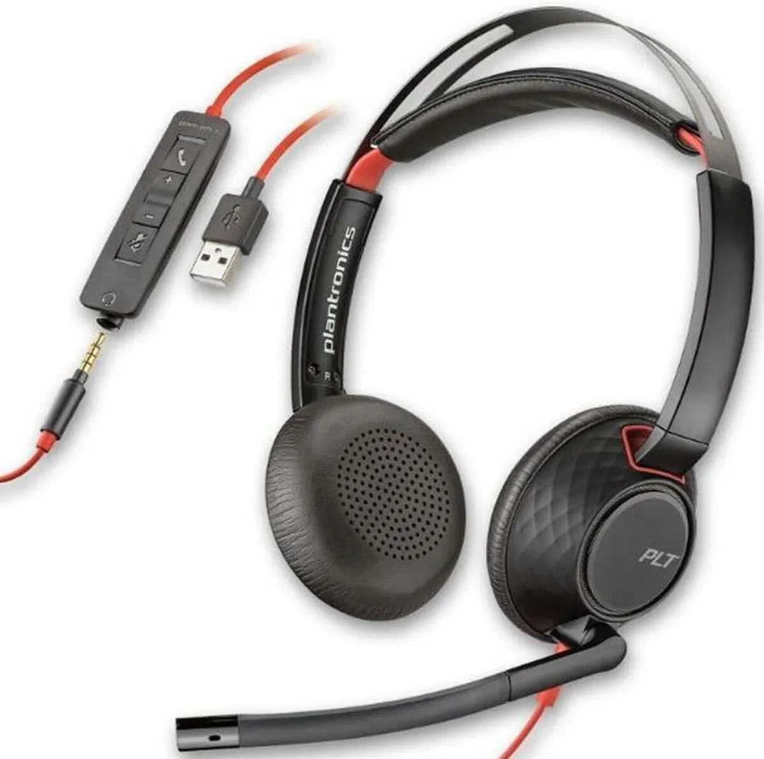 HP Poly 5220 Stereo USB-A VoIP-koptelefoon - Zwart - afbeelding 6 van 6