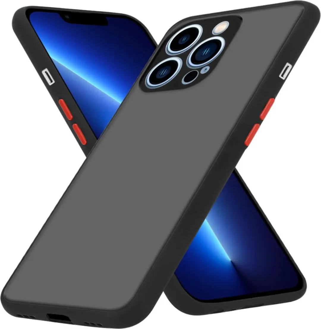 Cadorabo Hoesje geschikt voor Apple iPhone 13 PRO in MATT ZWART