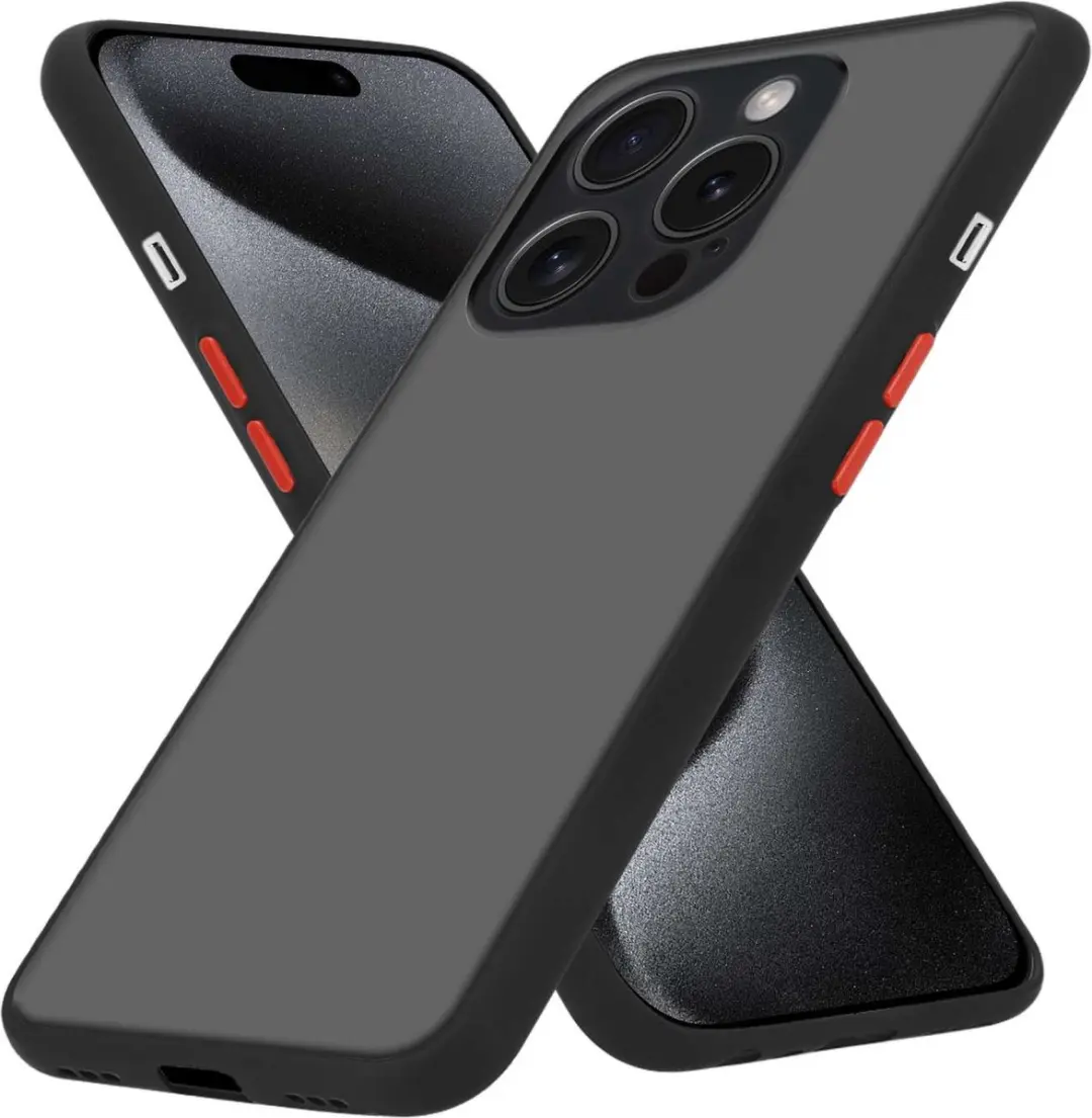 Cadorabo Hoesje geschikt voor Apple iPhone 15 PRO in MATT ZWART