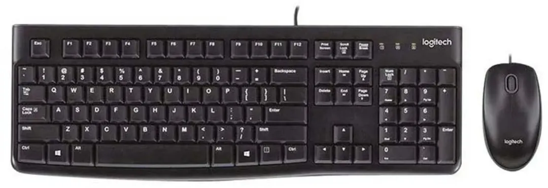 Logitech MK120 Toetsenbord & Muis Set - 3 Knoppen - Zwart