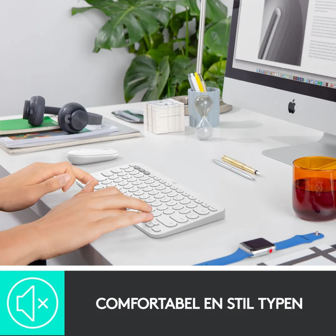 Logitech K380 Draadloos Bluetooth Toetsenbord - Wit