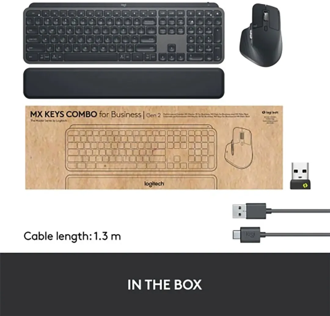 Logitech MX Keys Business 920-010933 Toetsenbord & Muis - Zwart